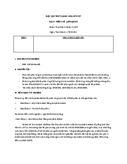Điều chế Axetanlid | Báo cáo thực hành Hóa hữu cơ | Đại học Bách Khoa Hà Nội