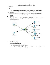 Lab 7: Cấu hình dịch vụ DHCP, DNS, HTTP, Email và FTP | Trường Đại học Công nghệ thông tin và Truyền thông Việt Hàn, Đại học Đà Nẵng