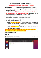 Thực Hành Môn Nguyên lý hệ điều hành | Đại học Cần Thơ