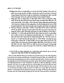 Câu hỏi và bài tập tình huống môn Luật Thuế về thuế giá trị gia tăng