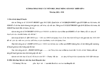 Kế hoạch dạy học Tiếng Việt lớp 4 Kết nối tri thức năm 2023 - 2024