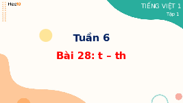 Giáo án điện tử Tiếng việt 1 bài 28 Cánh diều: Học vần: T, th