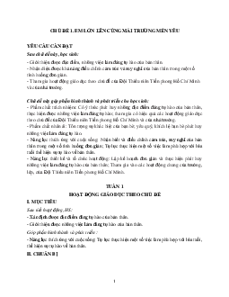 Giáo án Hoạt động trải nghiệm lớp 4 Chủ đề 1 | Chân trời sáng tạo