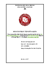 Báo cáo Thực trạng thẩm định khách hàng trong phương thức tài trợ tín dụng chứng từ bằng L/C nhập khẩu tại Chi nhánh Láng Hạ NHTM  CP Đông Nam Á – ( SeABank) Chi nhánh Láng Hạ | Báo cáo thực tập giữa khóa |  Đại học Ngoại Thương