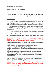 Bài phân tích vụ án – thông báo thụ lý số 296/tbtl   Của TAND huyện Củ Chi môn Pháp luật đại cương Đại học Kinh tế Thành phố Hồ Chí Minh