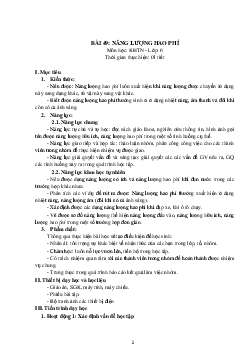 Giáo án Khoa học tự nhiên 6 sách Kết nối tri thức với cuộc sống Bài 49