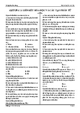 Bài tập trắc nghiệm Chương 2: Liên kết hóa học và cấu tạo phân tử môn Hóa đại cương | Trường Đại học Sư phạm Kỹ thuật Thành phố Hồ Chí Minh