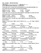 Tiếng Anh 10 - đề cương giữa HK2