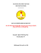 Bài tập lớn: Phân tích hệ thống kiểm soát quản lý của Công ty cổ phần Bóng đèn Phích nước Rạng Đông | Môn Kiểm soát quản lý - Học viện Ngân hàng