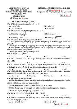 Đề cuối kì 2 Toán 11 năm 2022 – 2023 trường THPT Hoàng Hoa Thám – Đà Nẵng