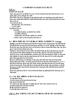 Đề cương câu hỏi lý thuyết ôn tập môn Quản lý dự án có hướng dẫn giải