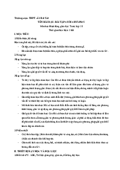 Bài tập cuối chương 1 - Giáo án Toán 11 Kết nối tri thức