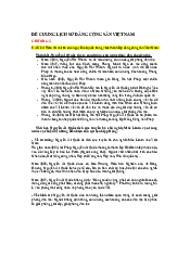 Đề Cương Lịch Sử Đảng Cộng Sản Việt Nam | Học Viện Ngân Hàng