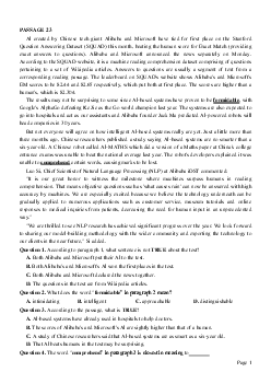 PASSAGE 23_Theme 3. Science and Technology (Khoa học và Công nghệ)