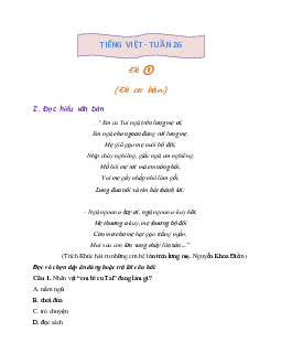 Giải Bài tập cuối tuần lớp 4 môn Tiếng Việt Kết nối tri thức - Tuần 26 (Nâng cao)