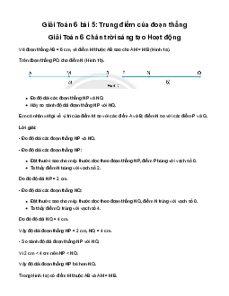 Giải Toán 6 Bài 5: Trung điểm của đoạn thẳng sách Chân Trời Sáng Tạo