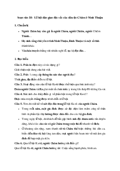 Soạn bài Lễ hội dân gian đặc sắc của dân tộc Chăm ở Ninh Thuận - Cánh diều 10