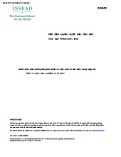 Nghiên cứu trường hợp Michelin (A) - Quản lý & văn hóa đa quốc gia môn Quản lí văn hóa | Đại học Kinh tế Thành phố Hồ Chí Minh