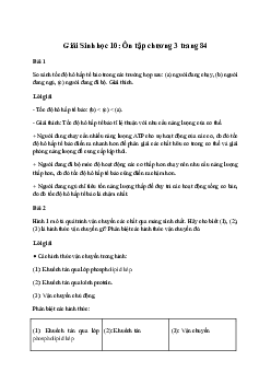 Sinh học 10: Ôn tập chương 3 sách Chân Trời Sáng Tạo