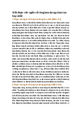 Viết đoạn văn ngắn về lòng bao dung chọn lọc hay nhất