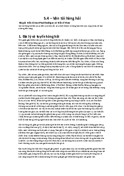 Vận tải hàng hải - Địa lý vận tải thủy | Trường Đại học Giao thông Vận Tải