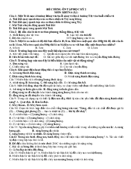 Đề cương ôn tập học kì 2 môn Khoa học tự nhiên 6 | Kết nối tri thức - Bộ 2