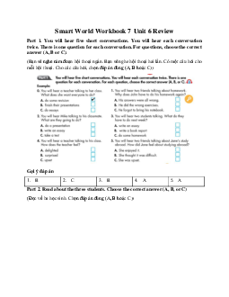 Smart World Workbook 7 Unit 6 Review