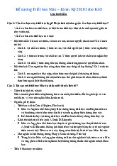 Đề cương Triết học Mác – Lênin Kỳ 2020 | Đại học Nội Vụ Hà Nội