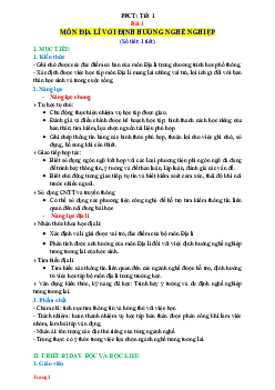 Giáo án Địa 10 Kết nối tri thức trọn bộ năm học 2022-2023