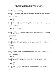 Bài tập Tích phân bội 3 - Giải tích 2 | Trường Đại học Công nghệ, Đại học Quốc gia Hà Nội