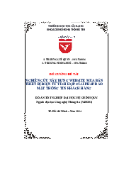 Đề tài: Nghiên cứu xây dựng Website mua bán thiết bị điện tử tích hợp giải pháp bảo mật thông tin khách hàng | Đại học Văn Lang