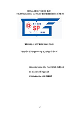 Tiểu luận cuối kì tham khảo kỹ năng thích ứng và giải quyết vấn đề