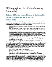 Nội dung nghiên cứu về Virtual memory (bộ nhớ ảo) - Nguyên lý hệ điều hành - Học Viện Kỹ Thuật Mật Mã