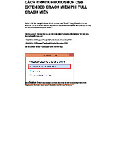 CÁCH Crack Photoshop CS6 Extended MIỄN PHÍ: Hướng Dẫn Chi Tiết