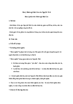 Dàn ý Bình ngô Đại Cáo của Nguyễn Trãi (8 Mẫu) | Văn mẫu lớp 10 Kết Nối Tri Thức