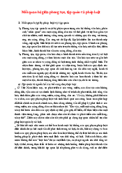 Mối quan hệ giữa Phong tục tập quán và Pháp luật môn Pháp Luật Đại Cương | Đại Học Hà Nội