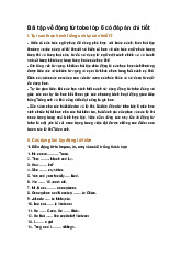 Bài tập về động từ tobe lớp 6 có đáp án chi tiết