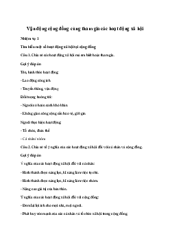Giải Hoạt động trải nghiệm 10: Vận động cộng đồng cùng tham gia các hoạt động xã hội | Chân trời sáng tạo