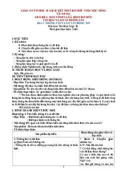Giáo án Tin học 10 sách Kết nối tri thức với cuộc sống (Cả năm)