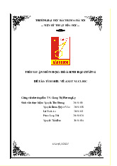 Tìm hiểu Axit nucleic | Tiểu luận môn Hóa sinh đại cương | Đại học Bách khoa hà nội