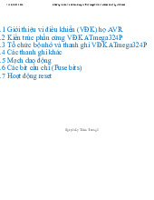 Chương 2: Kiến Trúc Phần Cứng AVR ATmega324P môn Xử lý tín hiệu số| Đại học Bách khoa Hà Nội