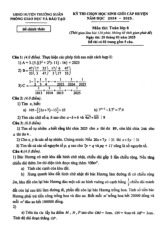 Đề chọn HSG huyện Toán 6 năm 2024 – 2025 phòng GD&ĐT Thường Xuân – Thanh Hóa