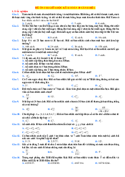 Đề ôn tập giữa HK2 Toán 10 Cánh diều( có lời giải chi tiết)