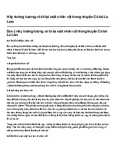 Hãy tưởng tượng và tả lại một nhân vật trong truyện Cô bé Lọ Lem | Tập làm văn 5