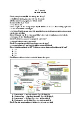 Câu hỏi cuối kì sinh di truyền | Đại học Y Dược Thành phố Hồ Chí Minh