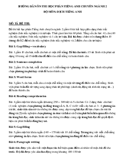 Đề cương học phần Tiếng Anh chuyên ngành | Đại học Thương Mại