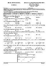 Đề KSCL Toán 12 thi tốt nghiệp THPT 2025 trường THPT Hàm Rồng – Thanh Hóa có đáp án