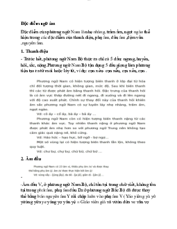 Đặc điểm ngữ âm