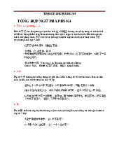 Tổng hợp ngữ pháp HSK 4- Trường Đại học Ngoại ngữ- Đại học Quốc gia Hà Nội