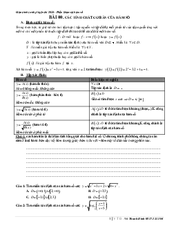 Giáo trình tư duy luyện thi 2018 phần khảo sát hàm số – Võ Thanh Bình Toán 12